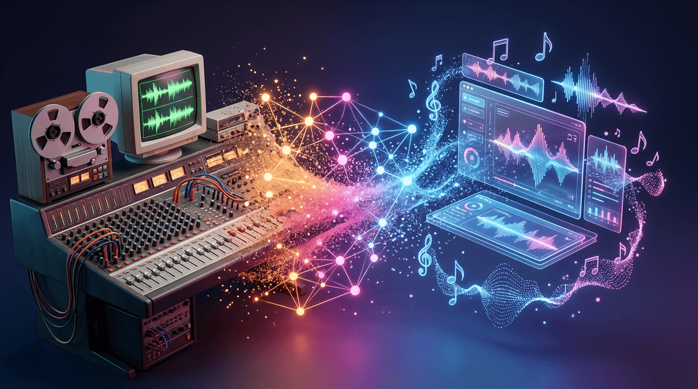 Traditional DAW vs AI music production cover